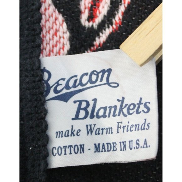 Beacon Blankets Mickey Mouse 55" x 65" Cotton Throw Blanket Red White Navy Blue - Picture 7 of 12